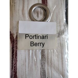 Portinati‎ window curtain panel grommets Beige Burgundy 2 pack 50x78 Geometric